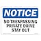 Signmission OSHA Notice Sign, 18" Height, 24" Width, No Trespassing Private Drive Stay Out Sign, Landscape OS-NS-D-1824-L-14963 - alternate 1